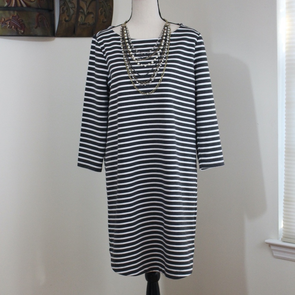 Gap, 3/4 sleeves striped shift dress.....
